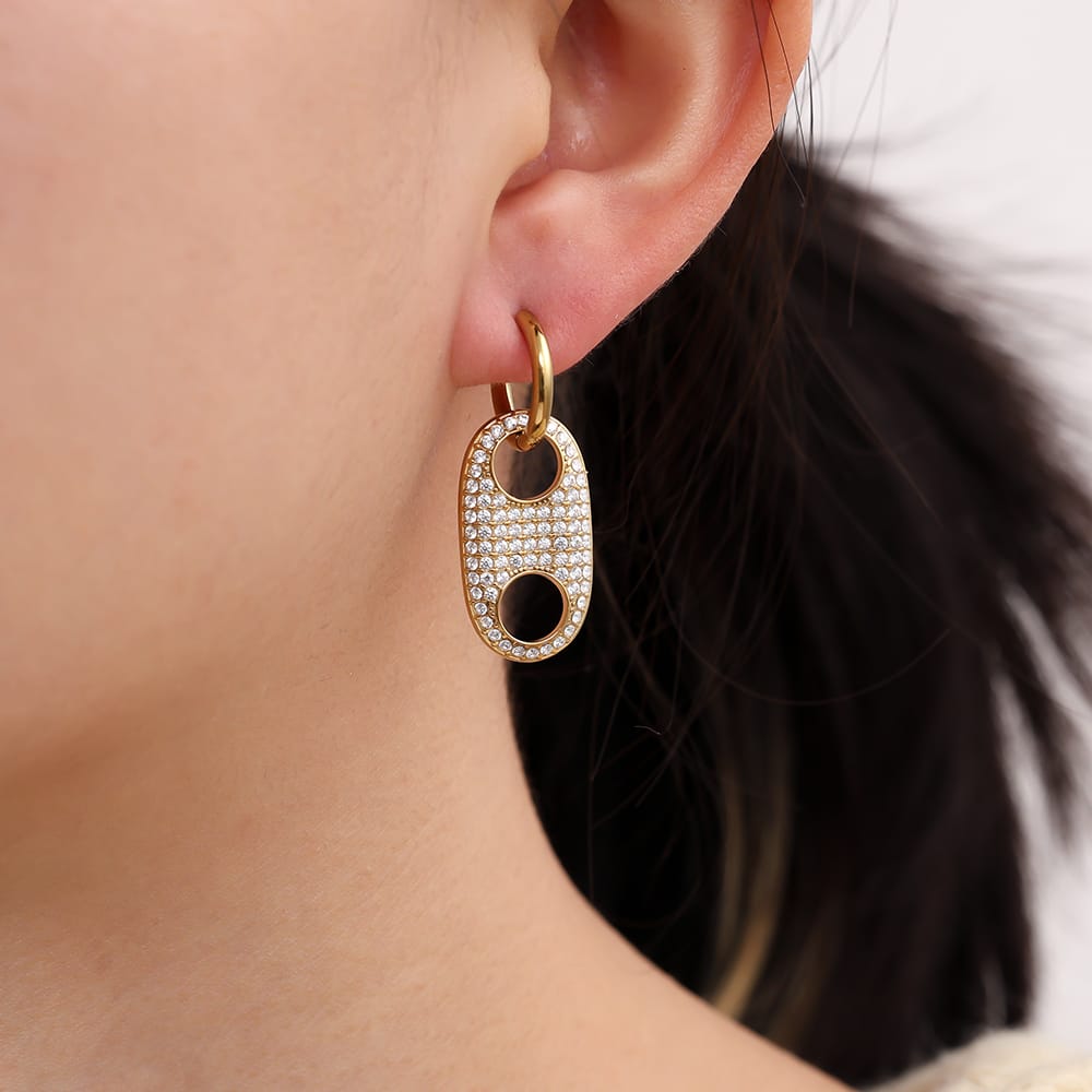 Pavé Chain Link Ohrringe