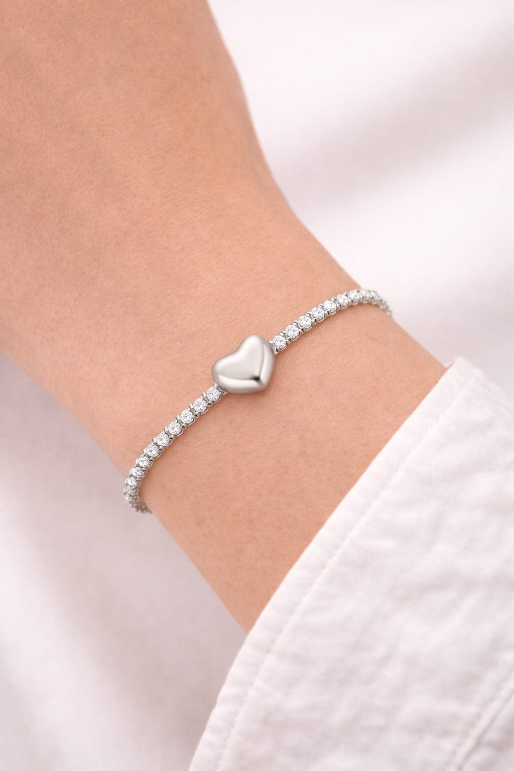 Herz-Armband mit Zirkonia