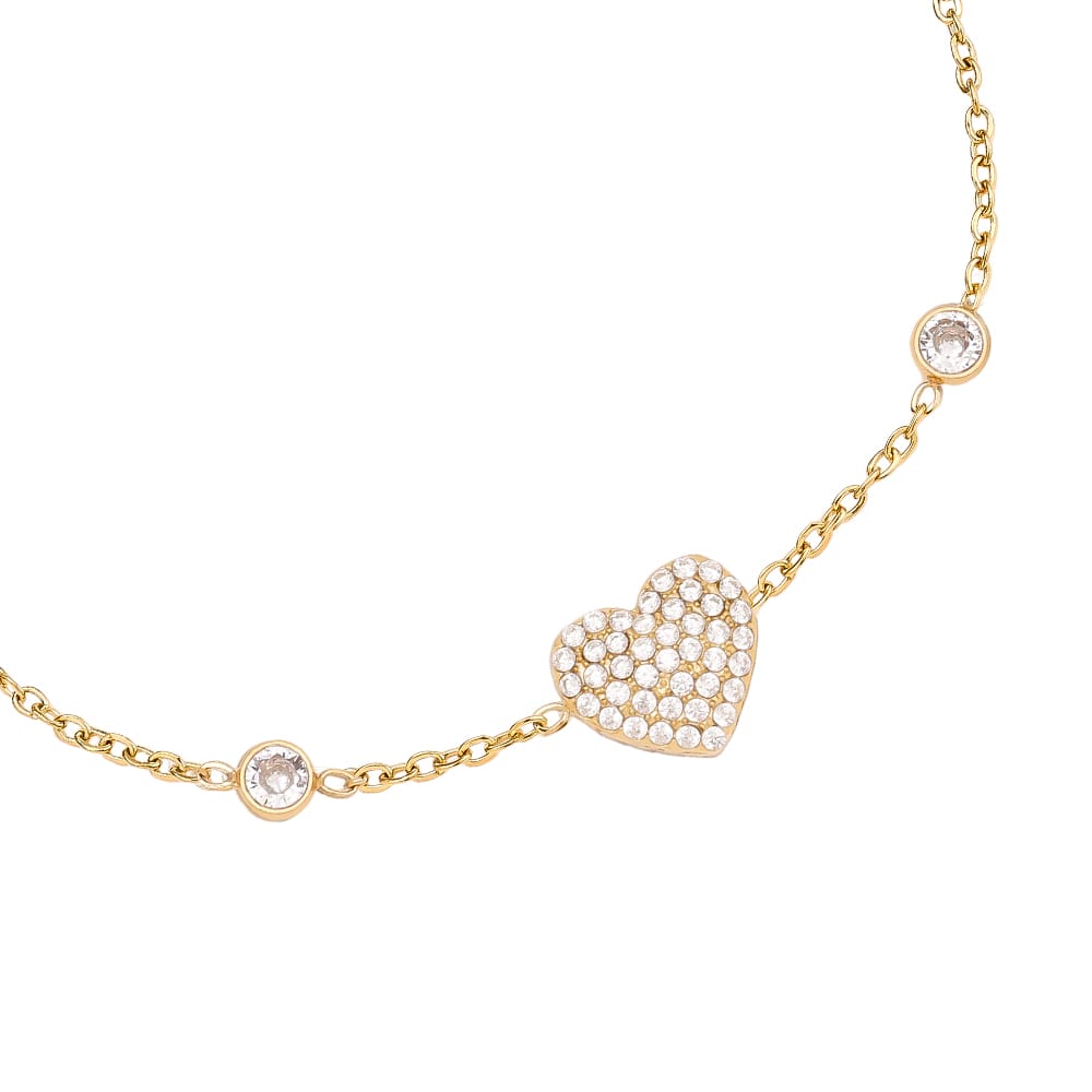 Herz-Armband mit Glitzer