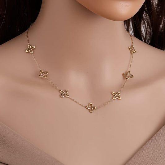 Blüten Station Halskette