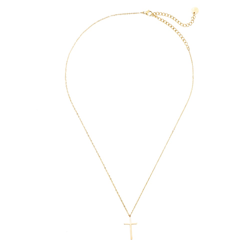 Feine Halskette mit schlichtem Kreuz-Anhänger
