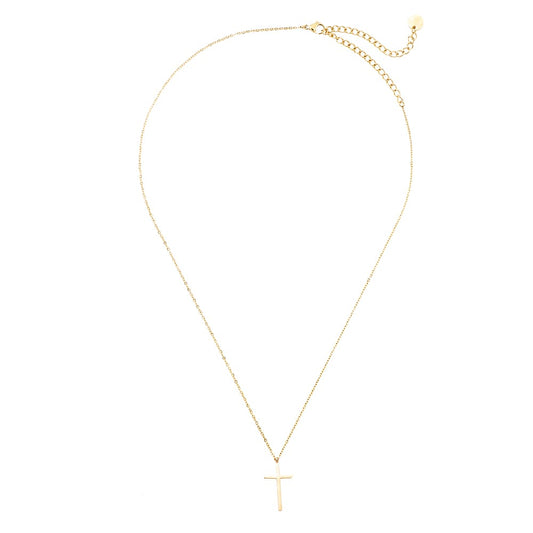 Feine Halskette mit schlichtem Kreuz-Anhänger