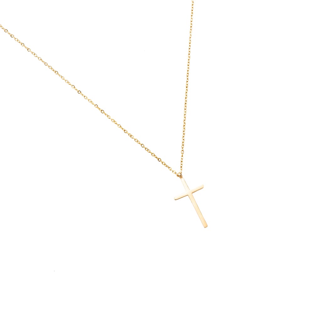 Feine Halskette mit schlichtem Kreuz-Anhänger