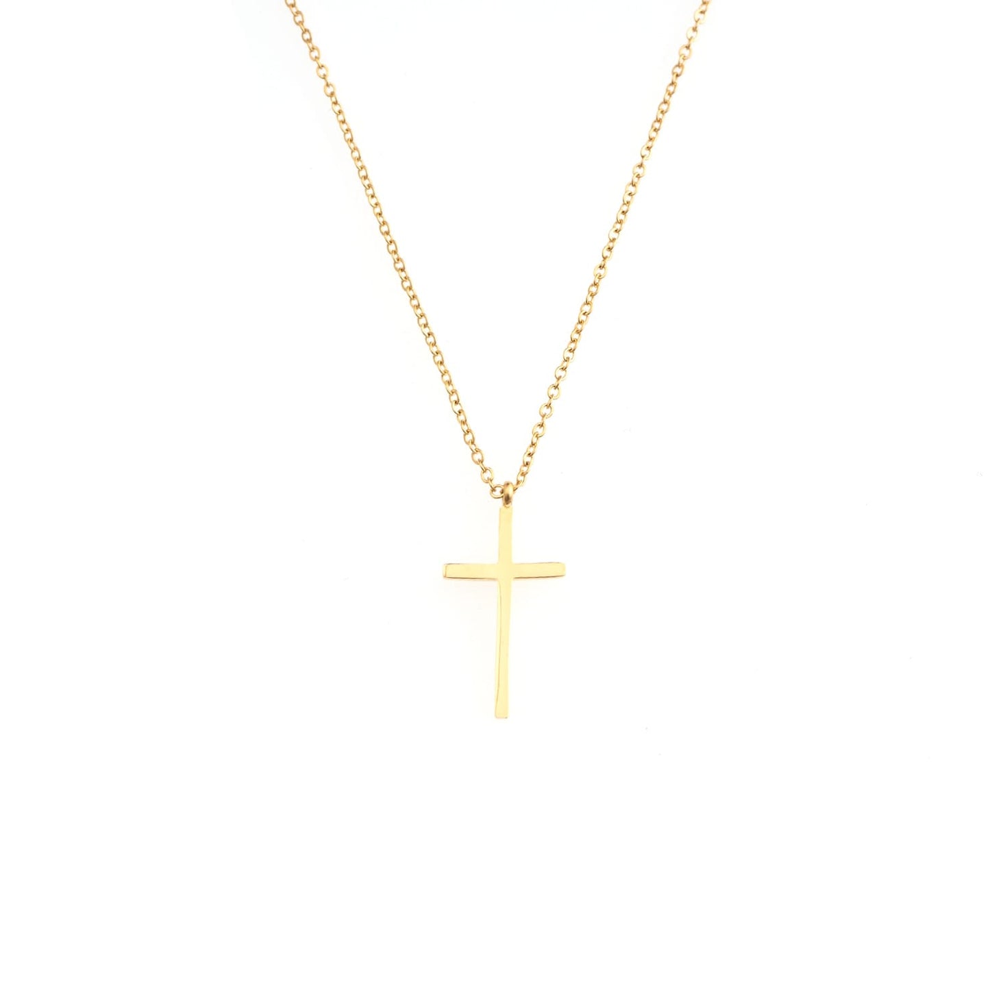 Feine Halskette mit schlichtem Kreuz-Anhänger