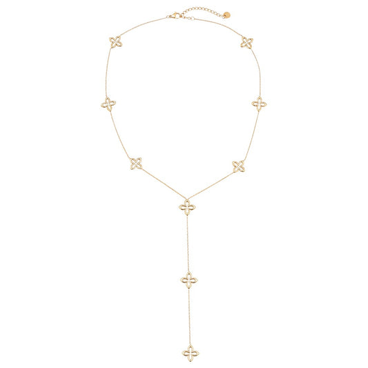 Kleeblatt Lariat-Kette mit neun Anhängern