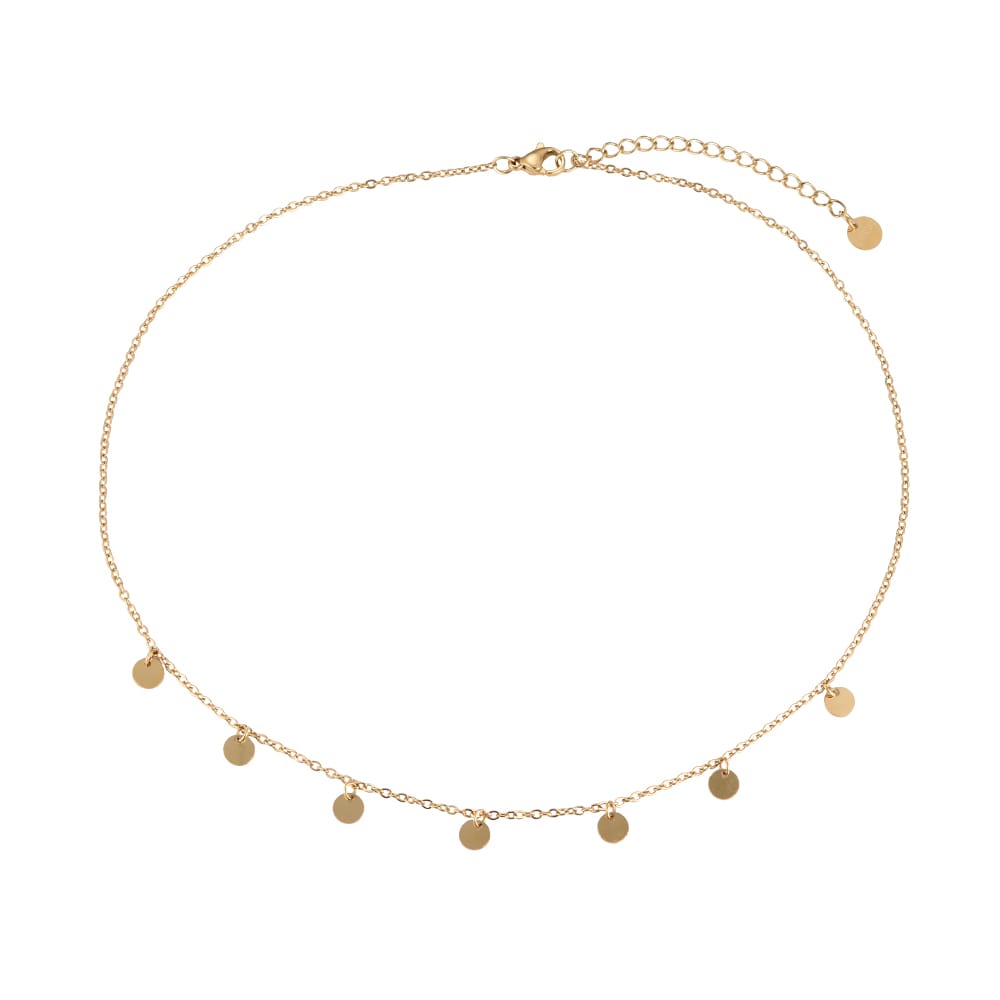 Plättchen-Choker Halskette