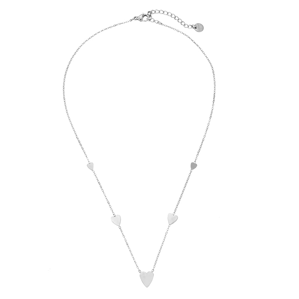 Zarte Herz-Kette mit fünf Anhängern