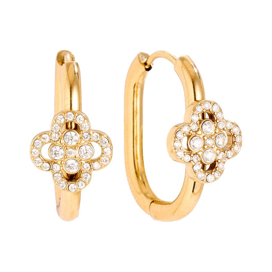 Creolen mit Kleeblatt-Charm