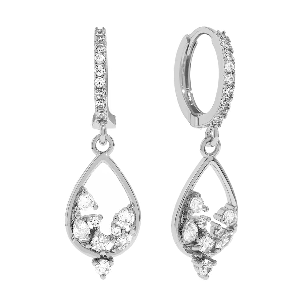 Creolen mit Kristall Tropfen