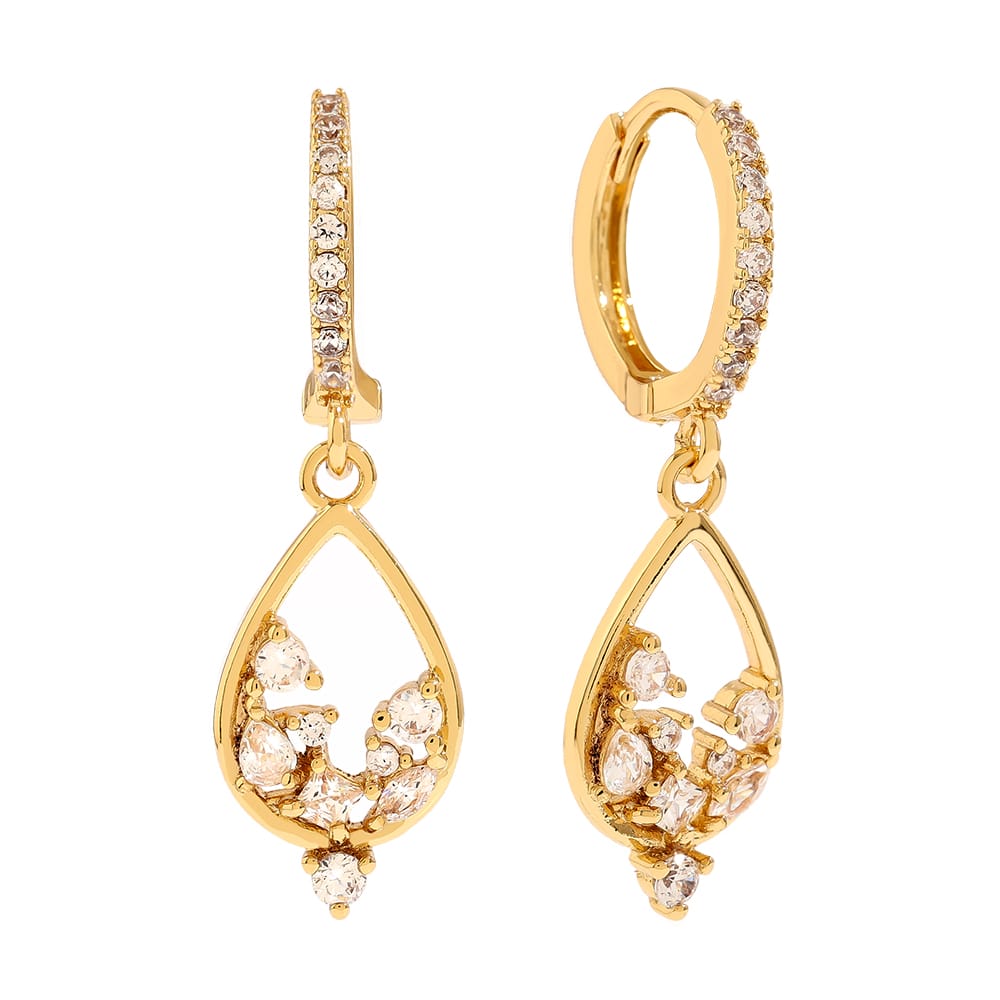 Creolen mit Kristall Tropfen