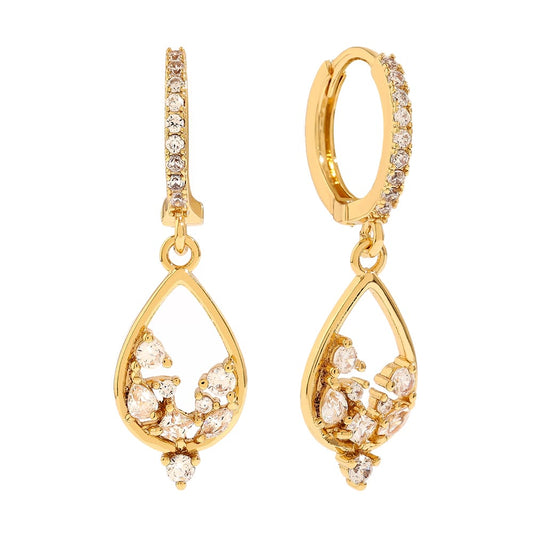 Creolen mit Kristall Tropfen