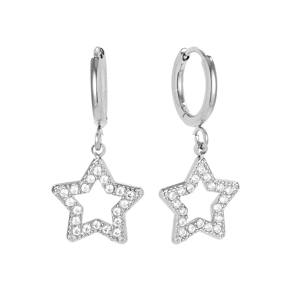 Creolen mit funkelndem Stern-Anhänger