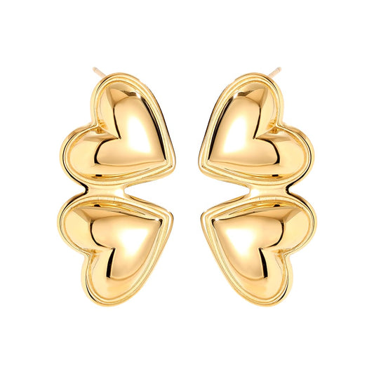 Doppelherz Ohrstecker