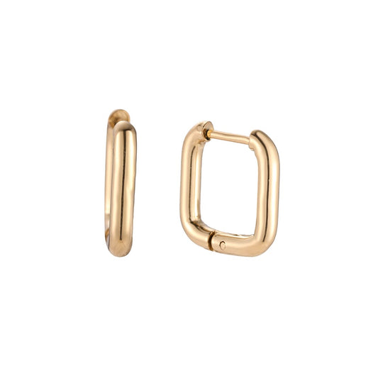 Eckige Creolen in Gold