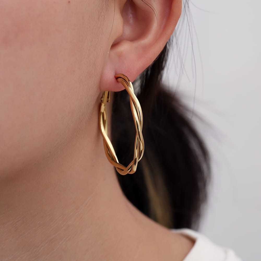 Gedrehte Creolen Ohrringe