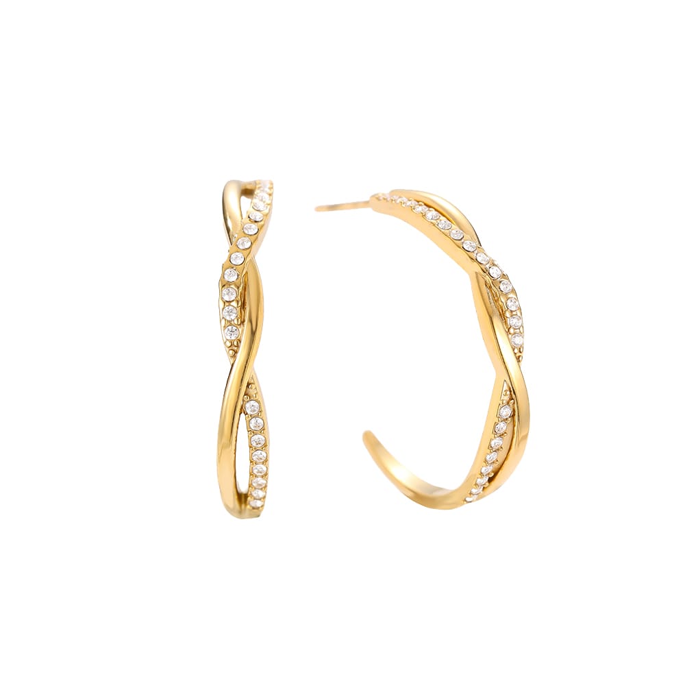 Infinity Creolen mit Zirkonia
