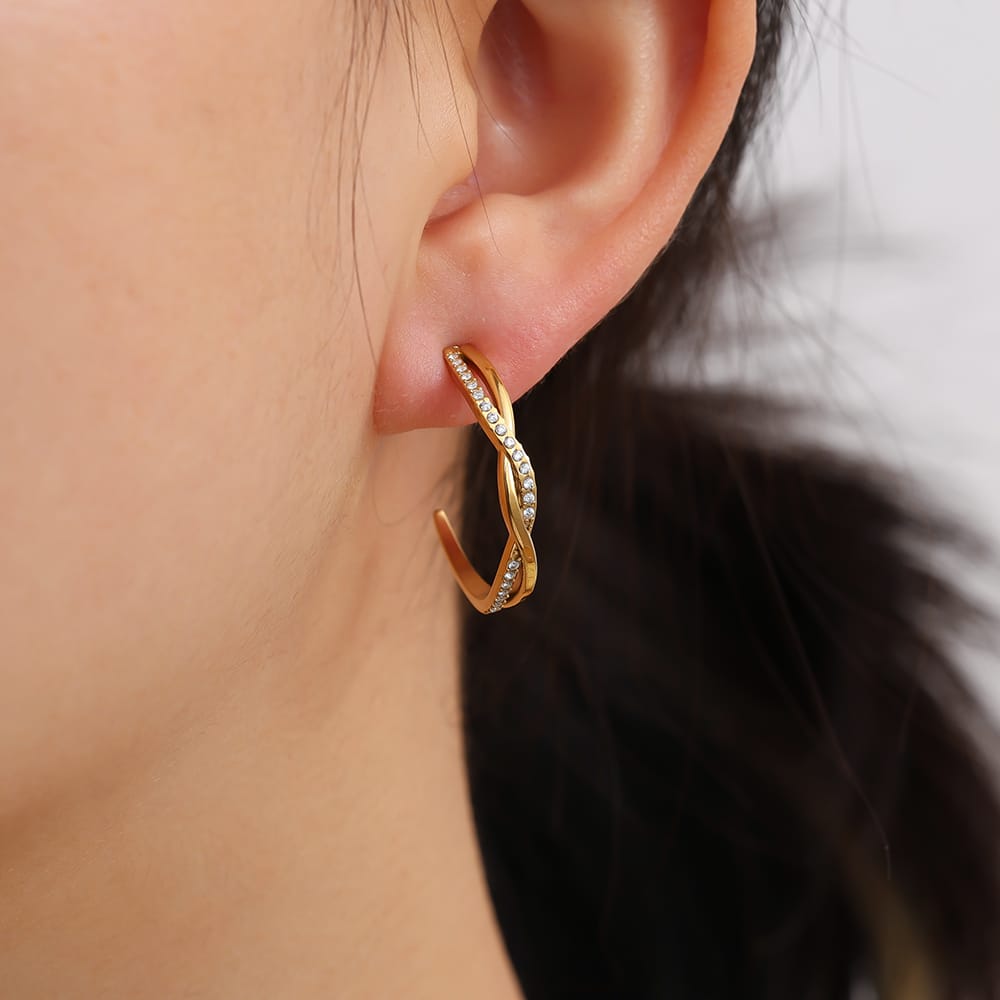 Infinity Creolen mit Zirkonia