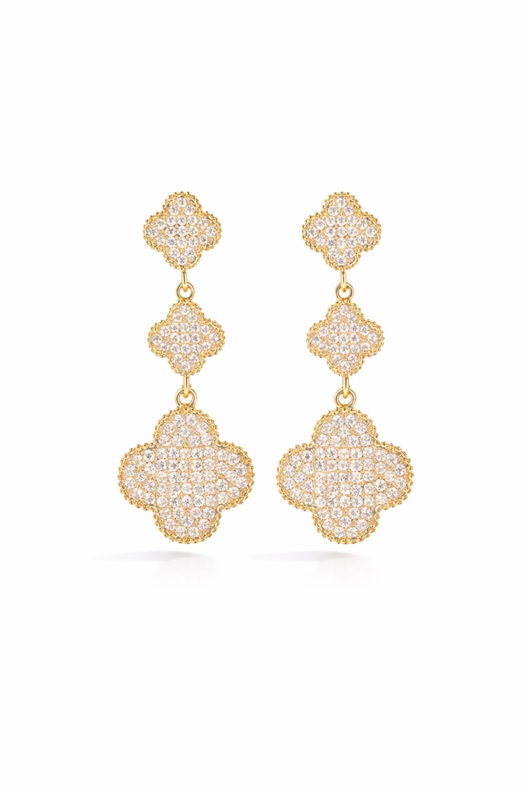 Glamouröse Kleeblatt-Kaskade Ohrhänger