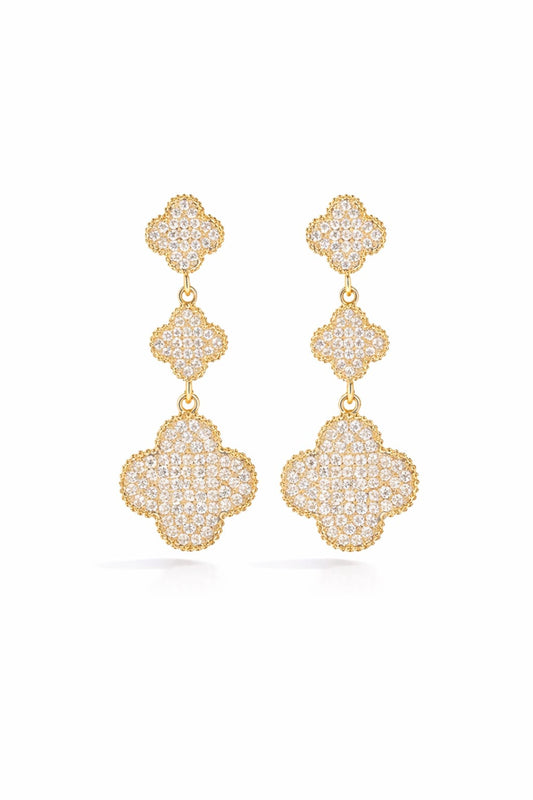 Glamouröse Kleeblatt-Kaskade Ohrhänger