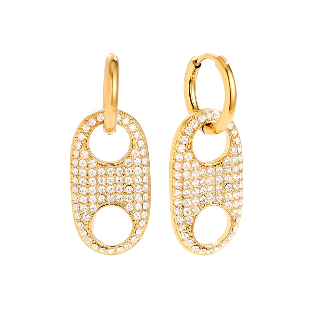 Pavé Chain Link Ohrringe