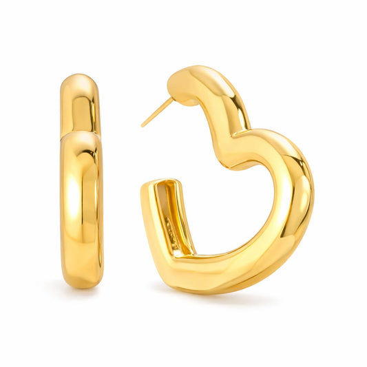 Herz-Creolen Ohrringe