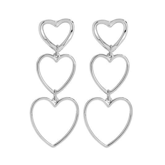 Dreifach-Herz Ohrhänger